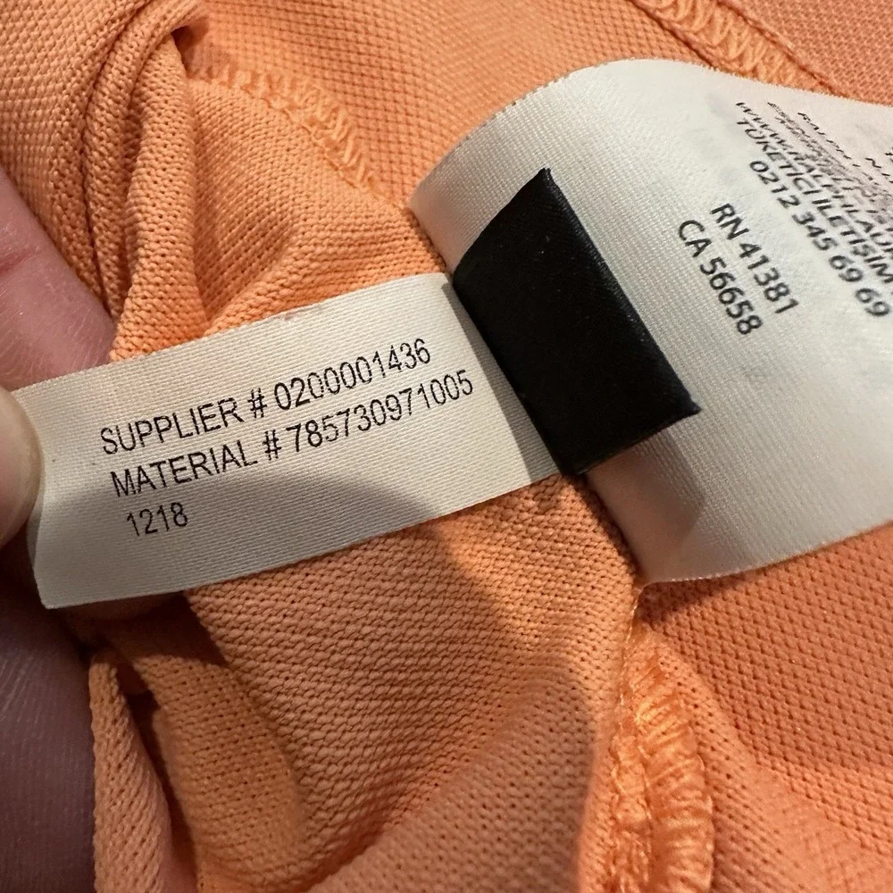 Ralph Lauren RLX Wicking Polo Men's XXL Orange Performance Golf Shirt Stretch